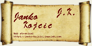 Janko Kojčić vizit kartica